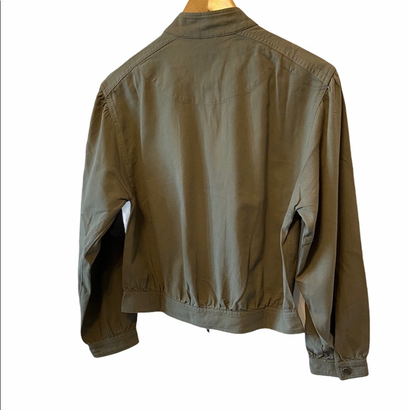 NWT GENTLE FAWN Khaki Green Cotton Bomber Jacket - Picture 7 of 8